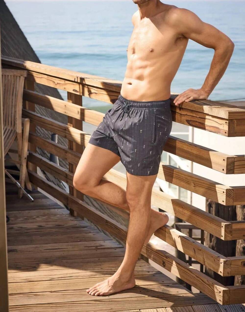 NEW SURFSIDE SUPPLY jimmy volley board shorts in navy martini